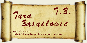 Tara Basailović vizit kartica